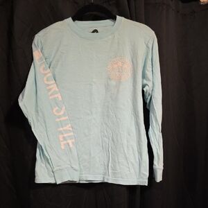 Surf Style Sky Blue Cotton Shirt